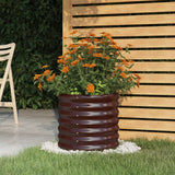 jardiniere ronde exterieur acier tailles coloris choix marron 40 x 40 x 36 cm 1 | jardinna