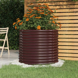 jardiniere ronde exterieur acier tailles coloris choix marron 80 x 80 x 68 cm 1 | jardinna
