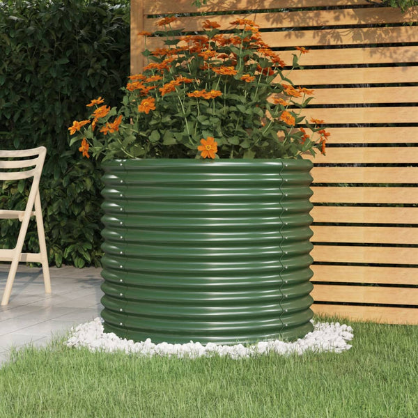 jardiniere ronde exterieur acier tailles coloris choix vert 80 x 80 x 68 cm 1 | jardinna