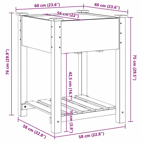 jardiniere sapin massif beige etagere integree 10 | jardinna