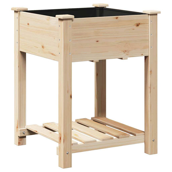 jardiniere sapin massif beige etagere integree 7 | jardinna