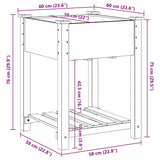 jardiniere sapin massif beige etagere integree 8 | jardinna