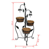 jardiniere suspendue fibre coco fer moule led 5 87ec | jardinna