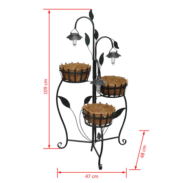 jardiniere suspendue fibre coco fer moule led 5 87ec | jardinna