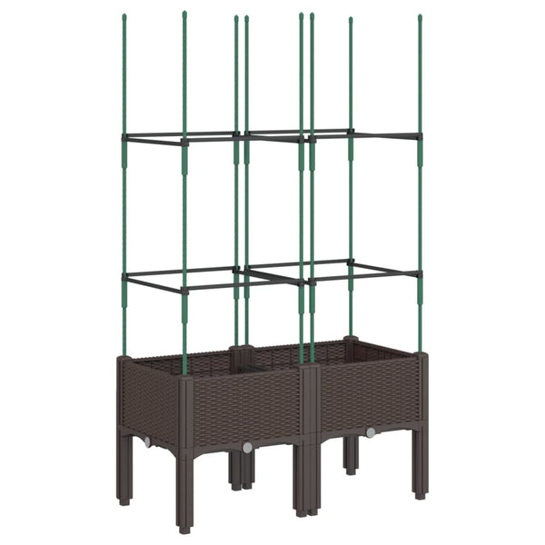 jardiniere treillis a tuteurs modulaires aspect rotin 1 79hi | jardinna