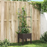 jardiniere treillis a tuteurs modulaires aspect rotin marron 44 x 40 x 142 cm 99ak | jardinna
