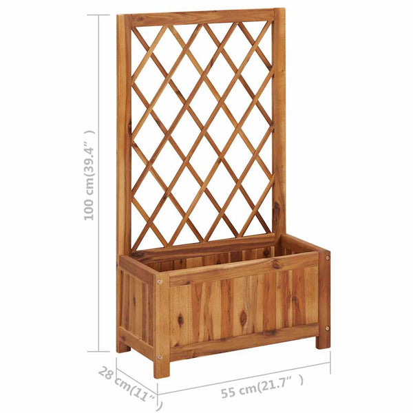 jardiniere treillis bois dacacia 55 x 28 x 100 cm 9 | jardinna