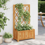 jardiniere treillis bois dacacia 55 x 28 x 100 cm default title 1 | jardinna
