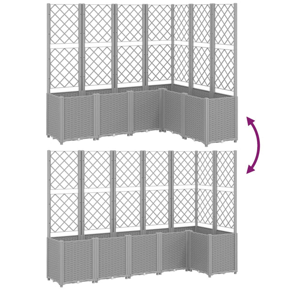 jardiniere treillis modulaire aspect rotin drainage facile 6 | jardinna