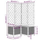 jardiniere treillis modulaire resine tressee 7 46aa | jardinna