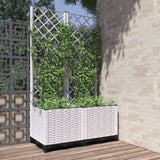 jardiniere treillis modulaire resine tressee blanc 80 x 40 x 136 cm 29gi | jardinna