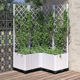 jardiniere treillis modulaire resine tressee blanc 80 x 80 x 136 cm 72ji | jardinna