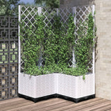 jardiniere treillis modulaire resine tressee blanc 80 x 80 x 136 cm 72ji | jardinna