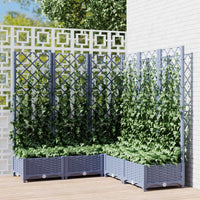 jardiniere treillis modulaire resine tressee gris bleu 120 x 120 x 121 cm 39hd | jardinna