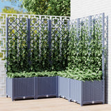 jardiniere treillis modulaire resine tressee gris bleu 120 x 120 x 136 cm 07xf | jardinna