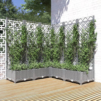 jardiniere treillis modulaire resine tressee gris clair 120 x 120 x 121 cm 97ih | jardinna