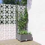 jardiniere treillis modulaire resine tressee gris clair 40 x 40 x 121 cm 32jm | jardinna