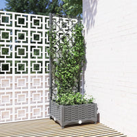 jardiniere treillis modulaire resine tressee gris clair 40 x 40 x 121 cm 32jm | jardinna