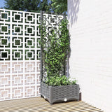 jardiniere treillis modulaire resine tressee gris clair 40 x 40 x 121 cm 32jm | jardinna