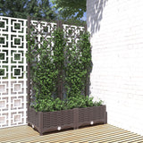 jardiniere treillis modulaire resine tressee marron 80 x 40 x 121 cm 60to | jardinna