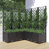 jardiniere treillis modulaire resine tressee noir 120 x 120 x 136 cm 11qe | jardinna