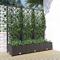 jardiniere treillis modulaire resine tressee noir 120 x 40 x 121 cm 23xd | jardinna