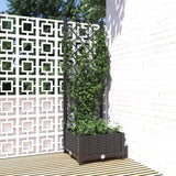 jardiniere treillis modulaire resine tressee noir 40 x 40 x 121 cm 28dv | jardinna