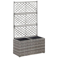 jardiniere treillis plantes grimpantes resine tressee gris 58 x 30 x 107 cm 1 | jardinna