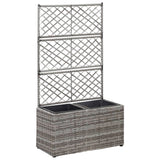 jardiniere treillis plantes grimpantes resine tressee gris 58 x 30 x 107 cm 1 | jardinna
