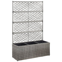 jardiniere treillis plantes grimpantes resine tressee gris 83 x 30 x 130 cm 1 | jardinna