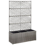 jardiniere treillis plantes grimpantes resine tressee gris 83 x 30 x 130 cm 1 | jardinna