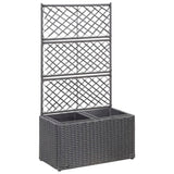 jardiniere treillis plantes grimpantes resine tressee noir 58 x 30 x 107 cm 1 | jardinna