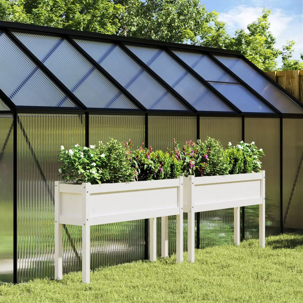 jardinieres pieds 110x31x70 cm bois pin massif pin blanc 3 | jardinna