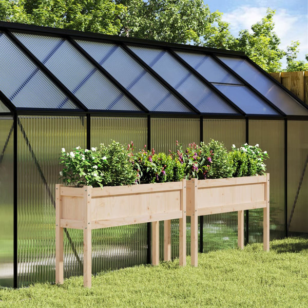 jardinieres pieds 110x31x70 cm bois pin massif pin naturel 3 | jardinna