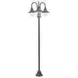 lampadaire exterieur led jardin a 3 tetes bronze | jardinna