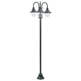 lampadaire exterieur led jardin a 3 tetes vert fonce | jardinna