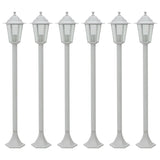 lampe exterieur pied 110 cm set 6 blanc | jardinna