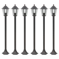 lampe exterieur pied 110 cm set 6 bronze | jardinna