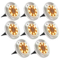 lampe solaire exterieur 8 pcs led economiques blanc chaud | jardinna