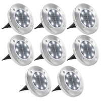 lampe solaire exterieur 8 pcs led economiques blanc | jardinna