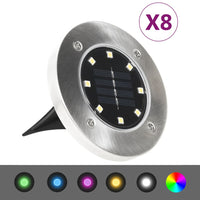 lampe solaire exterieur 8 pcs led economiques rvb | jardinna