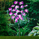 lampe solaire exterieure orchidee 75 cm eclairage led decoratif default title | jardinna