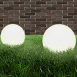 Lampes LED Sphériques Jardin en PMMA Blanc