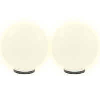 Lampes LED Sphériques Jardin en PMMA Blanc