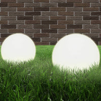 Lampes LED Sphériques Jardin en PMMA Blanc