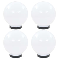 Lampes LED Sphériques Jardin en PMMA Blanc