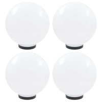 lampes led spheriques jardin pmma blanc 4 1 30 cm | jardinna