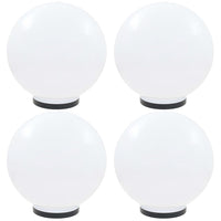 Lampes LED Sphériques Jardin en PMMA Blanc