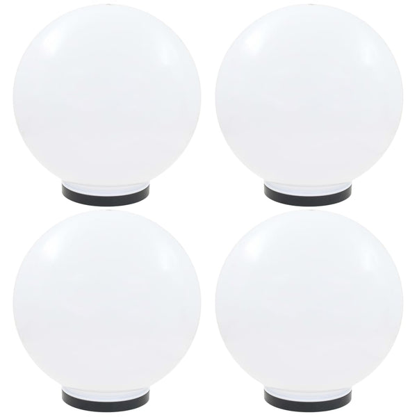 Lampes LED Sphériques Jardin en PMMA Blanc