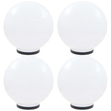 Lampes LED Sphériques Jardin en PMMA Blanc